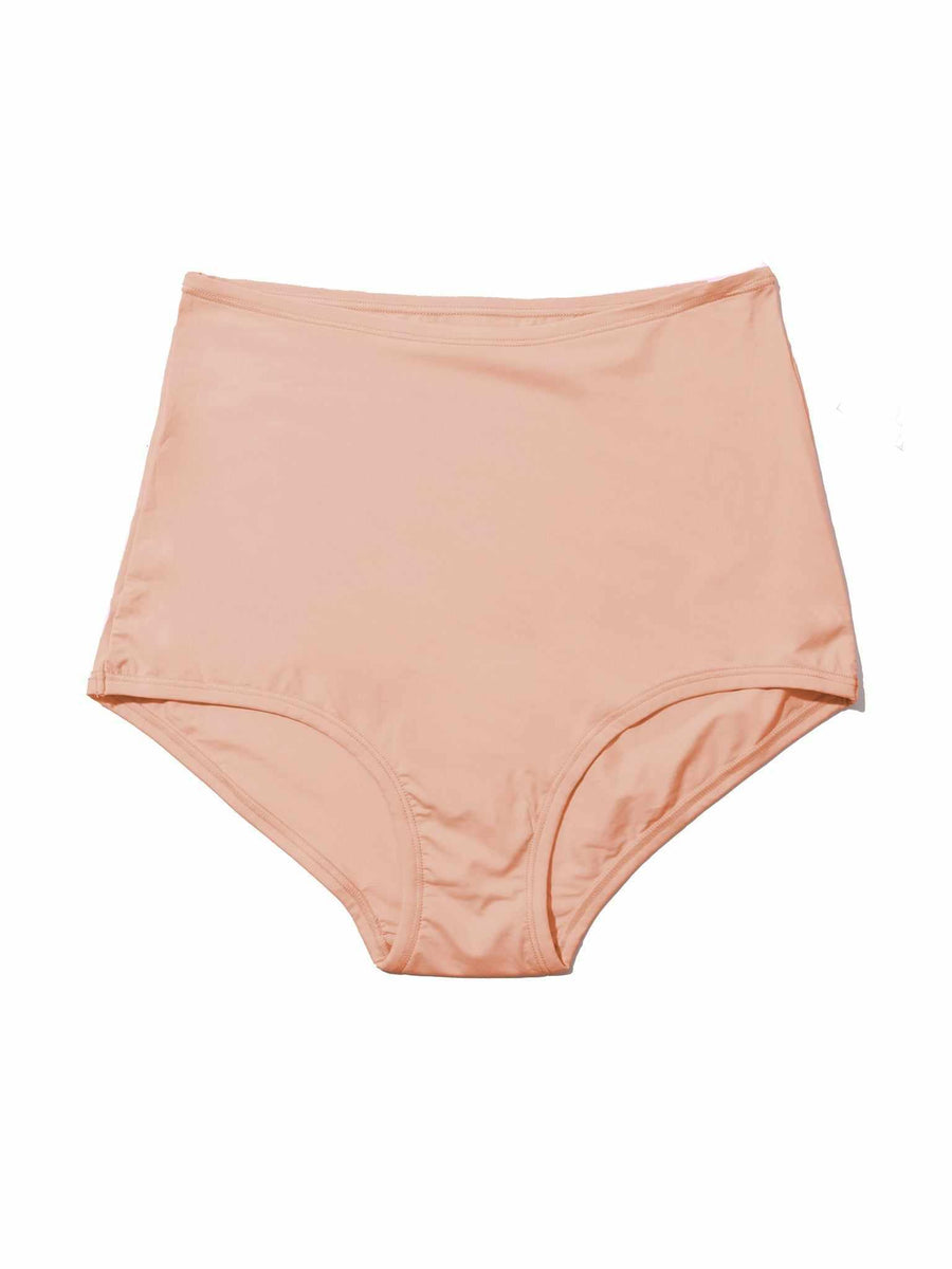 YourFit™ High Rise Boyshort Almond Milk Neutral - Flat Lay Front | Hanky Panky