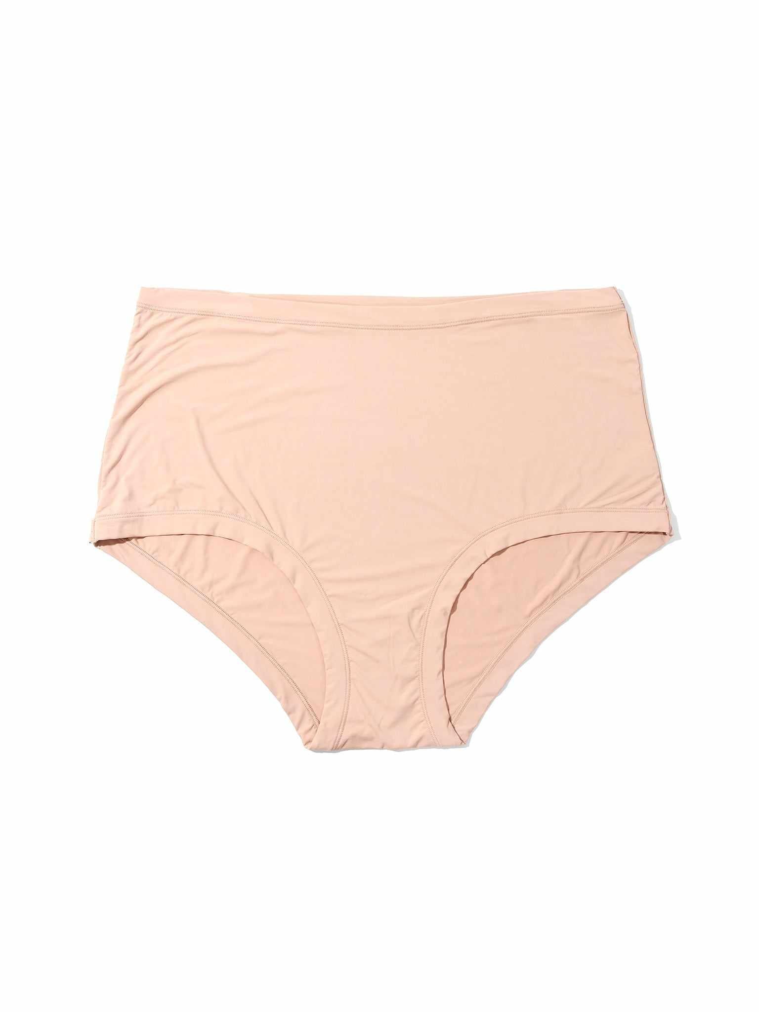 YourFit™ High Rise Boyshort Almond Milk Neutral - Flat Lay Plus Size | Hanky Panky
