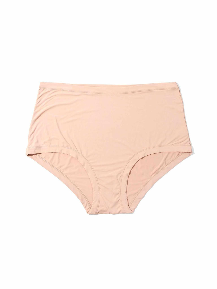 YourFit™ High Rise Boyshort Almond Milk Neutral - Flat Lay Plus Size | Hanky Panky