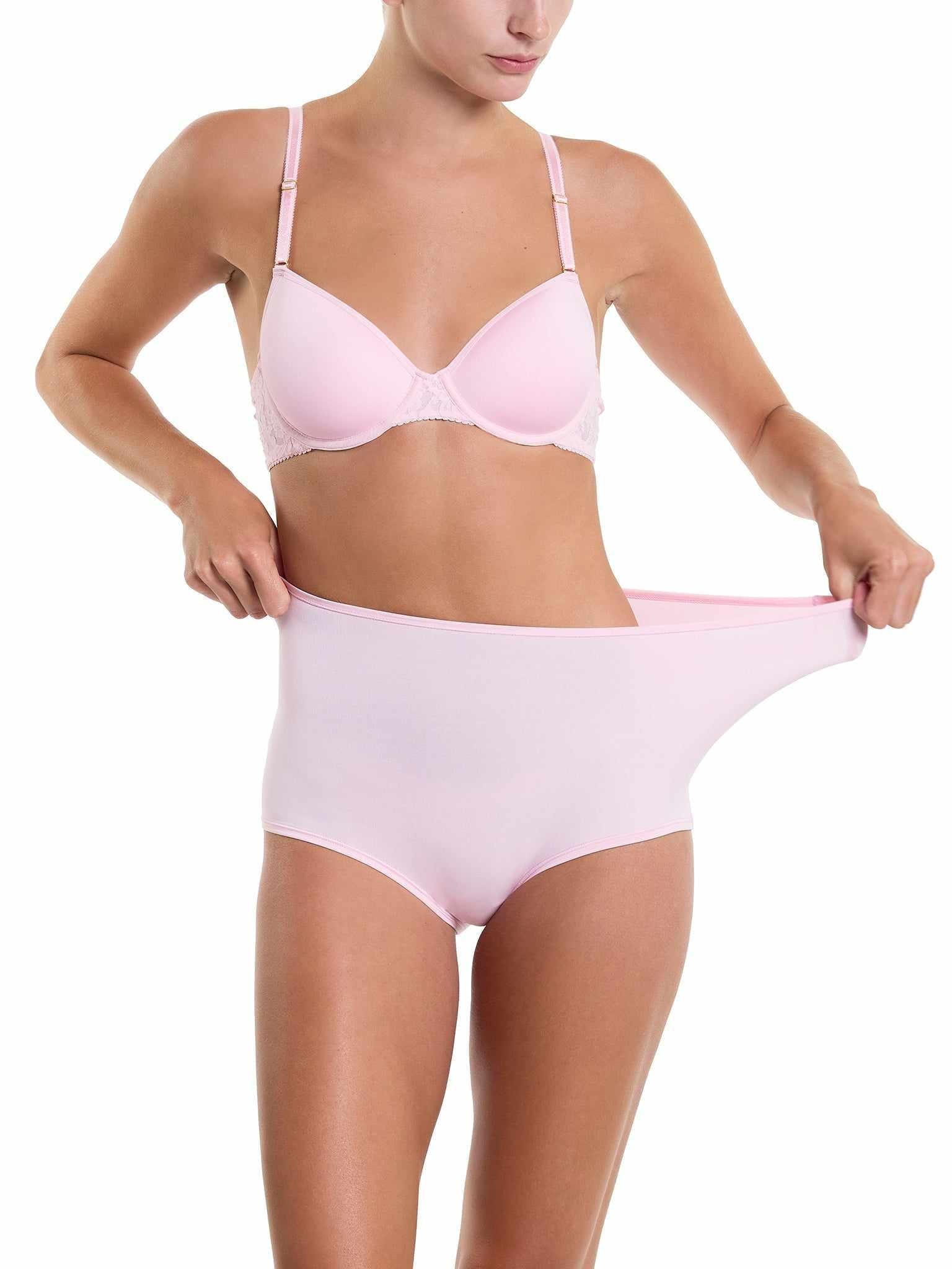 Bliss Pink YourFit™ High Rise Boyshort Stretch Demo On Model | Hanky Panky