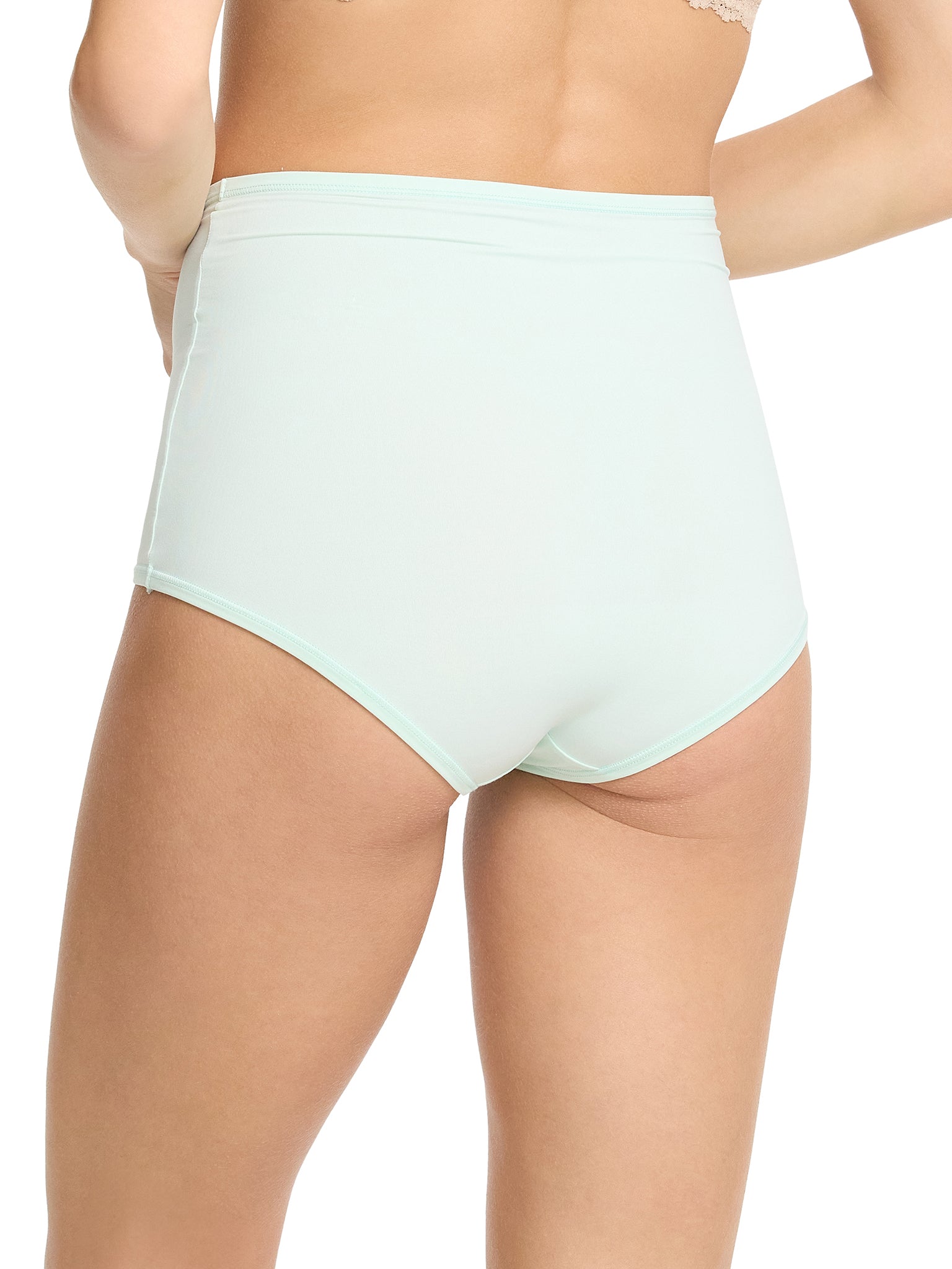 YourFit™ High Rise Boyshort Crystal Clear Blue - Back View On Model | Hanky Panky