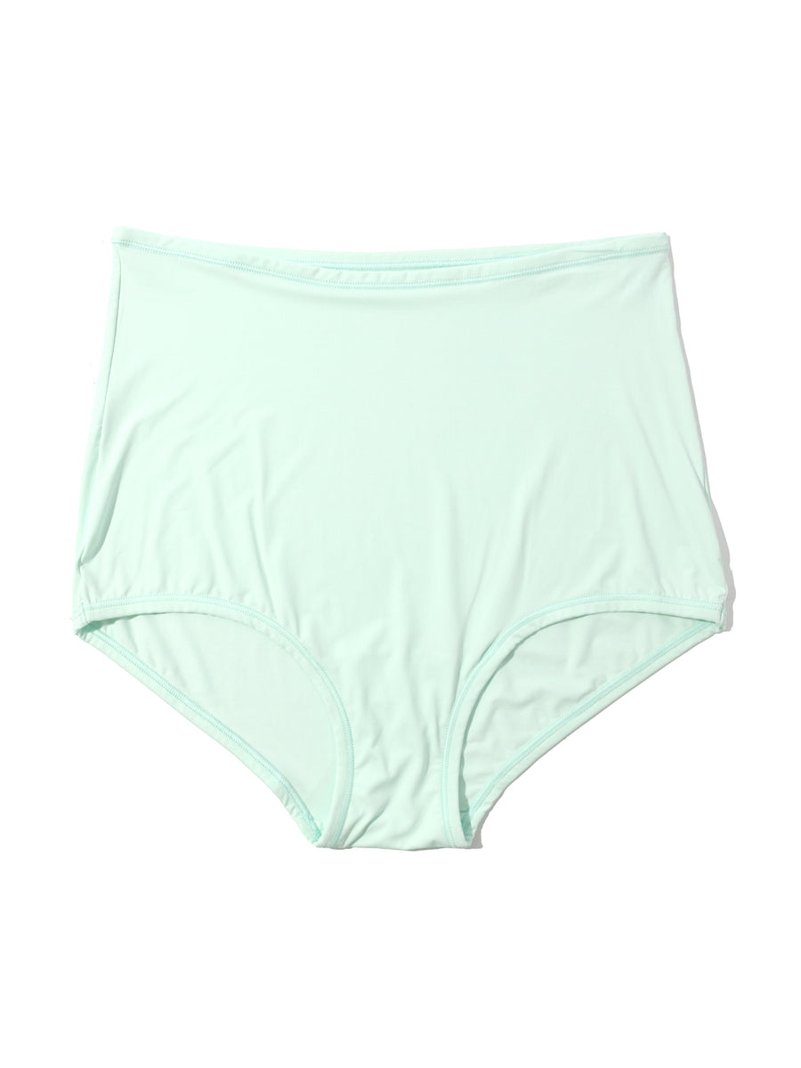 YourFit™ High Rise Boyshort Crystal Clear Blue - Flat Lay, Full Coverage Boyshort Panty | Hanky Panky