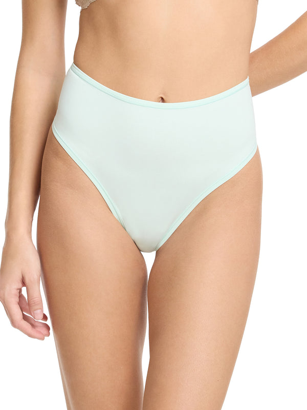 YourFit™ High Rise Thong Crystal Clear Blue