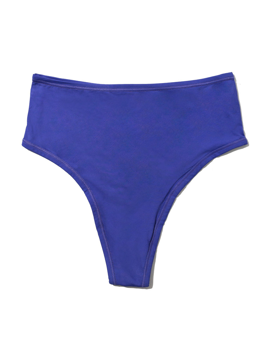 Violet Blue YourFit™ High Rise Thong - Flat Lay, Buttery Smooth Fabric | Hanky Panky