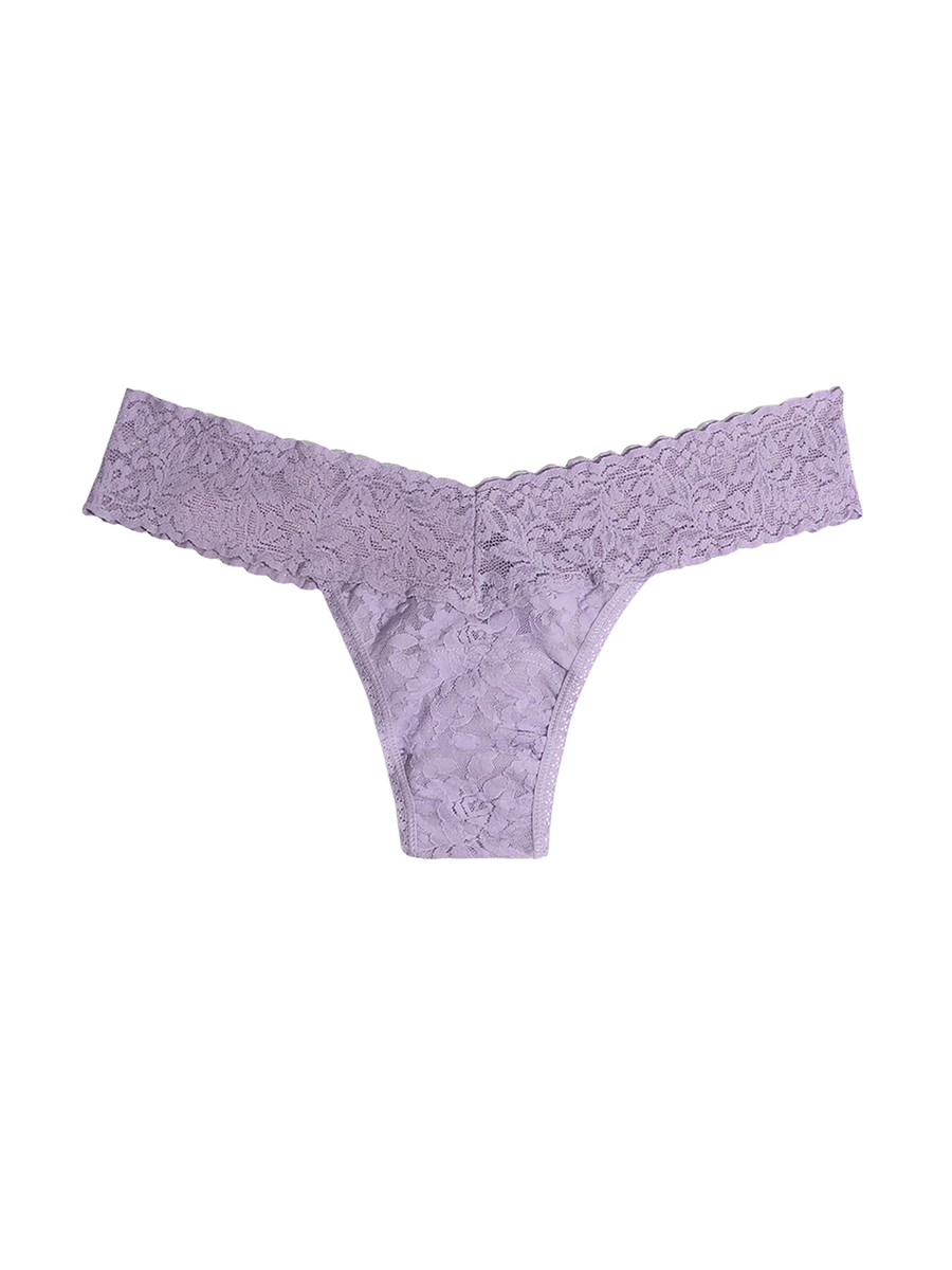 Signature Lace® Low Rise Thong Cool Lavender Purple