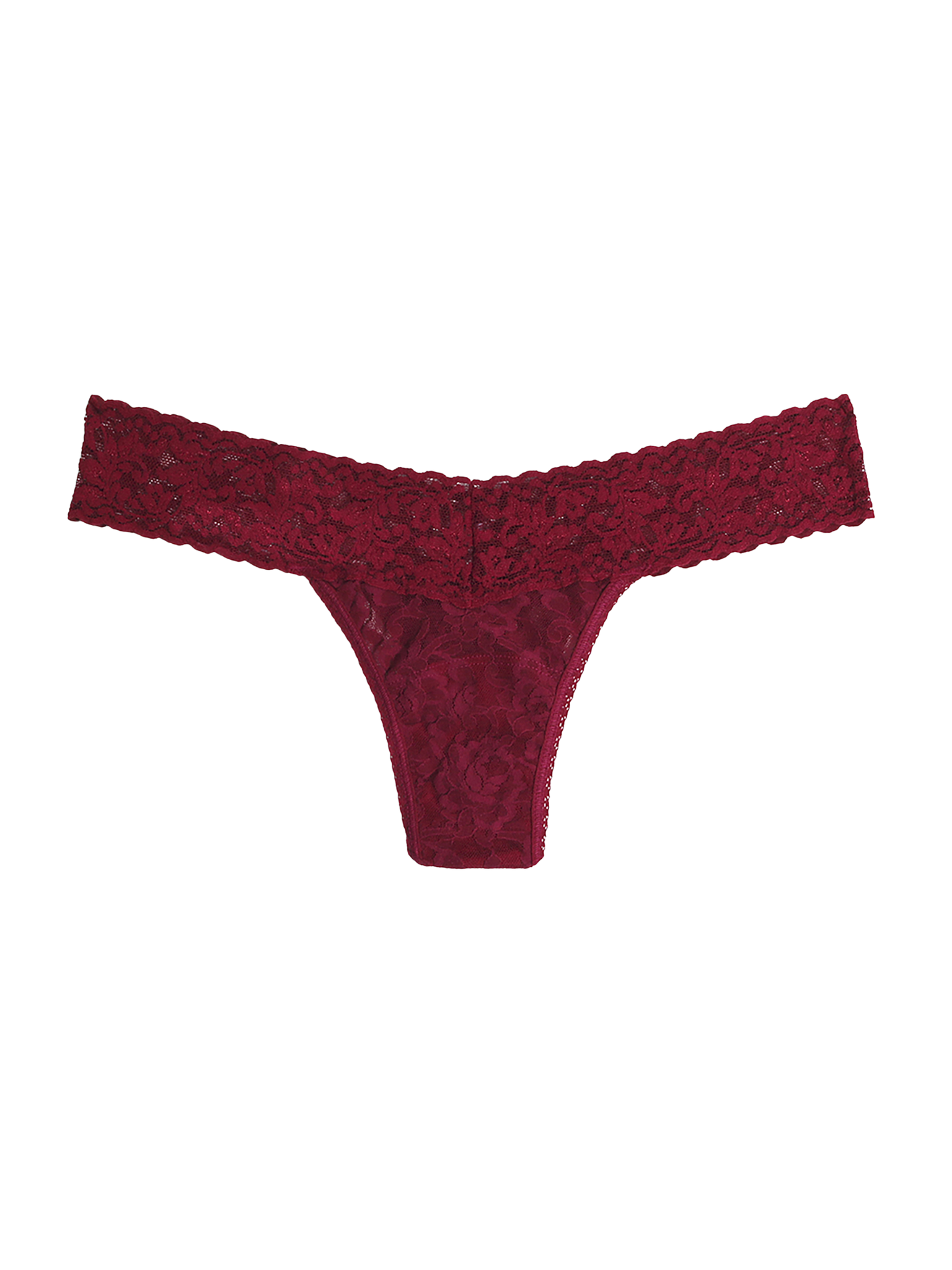 Signature Lace® Low Rise Thong Dark Pomegranate Red