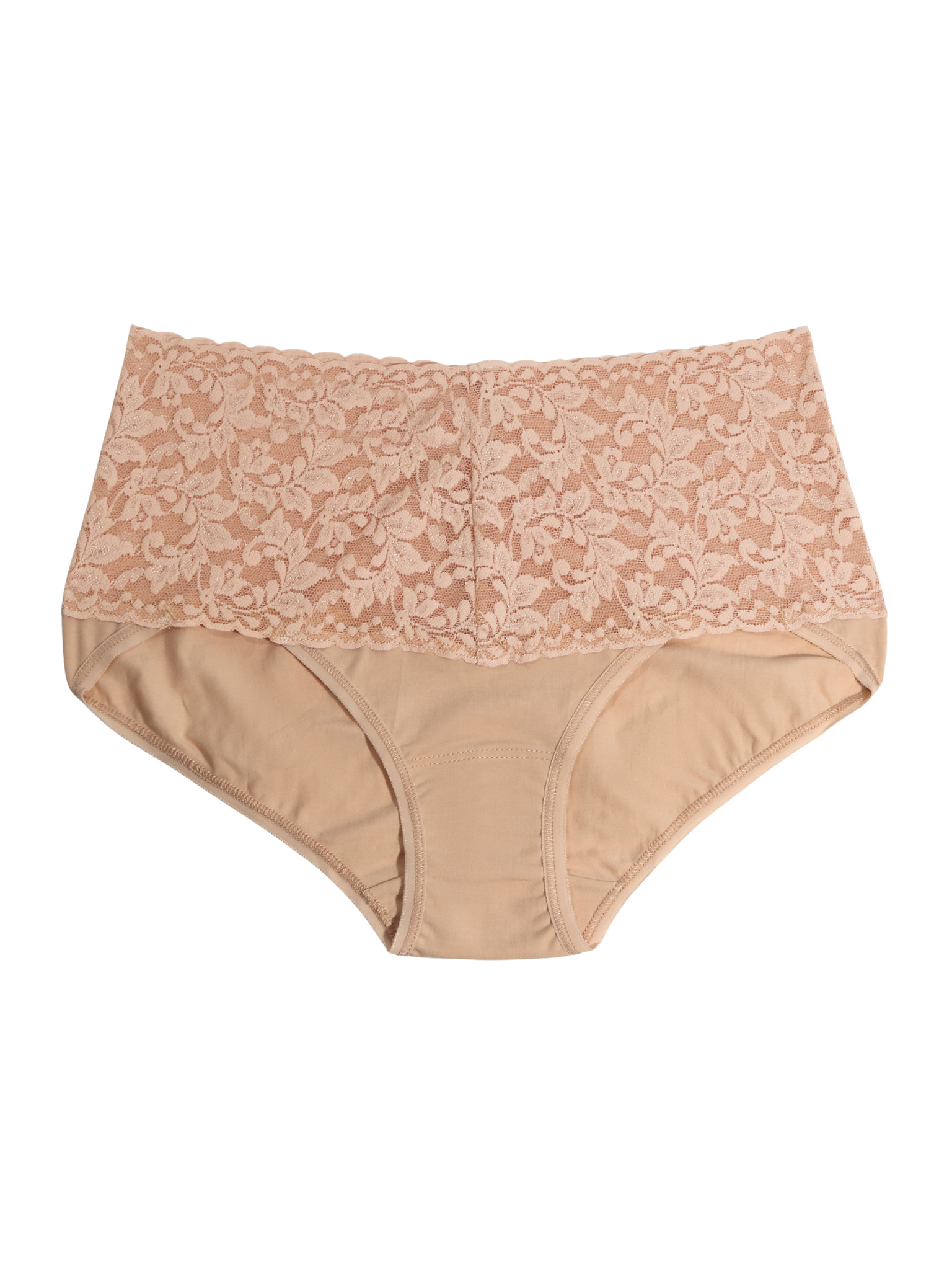 Chai Supima® Cotton Retro V-Kini High-Rise Panty - Flat Lay Front View | Hanky Panky