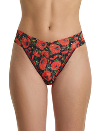 Floral-patterned underwear on a white background