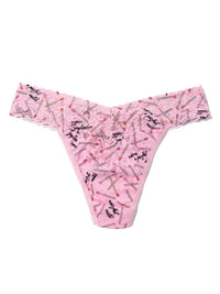 Printed Signature Lace® Original Rise Thong Perfect Match Pink Sale