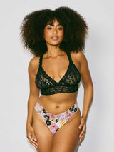 Signature Lace® Crossover Bralette Black
