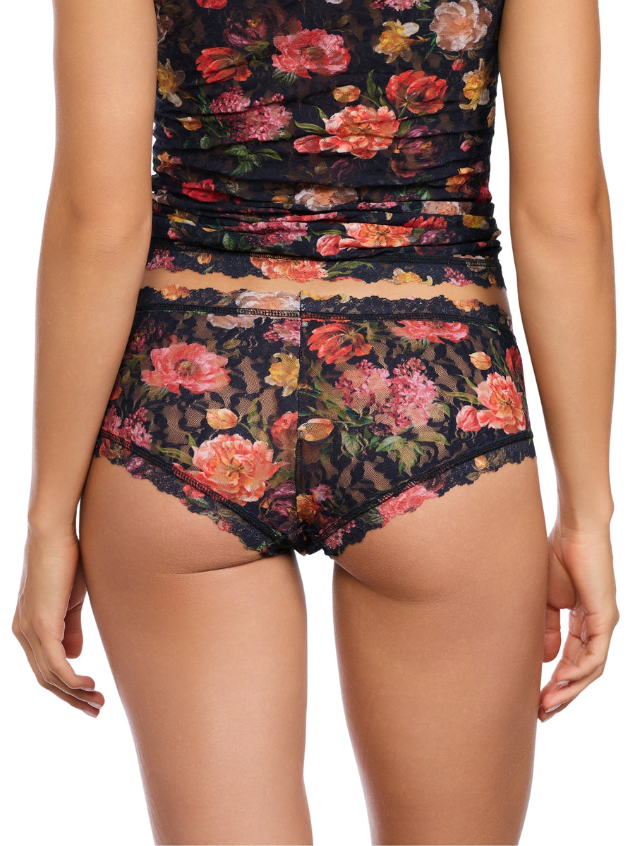 Printed Signature Lace® Boyshort Moonlit Black Floral