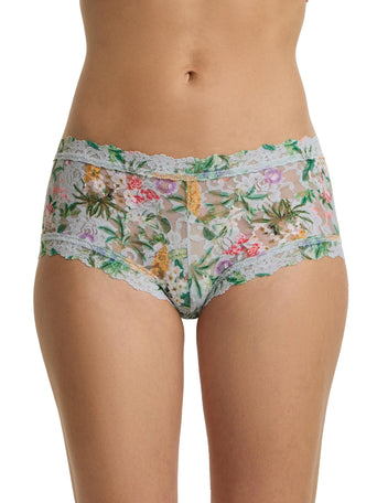 Printed Signature Lace® Boyshort Floriculture Floral Print - Front View On Model | Hanky Panky