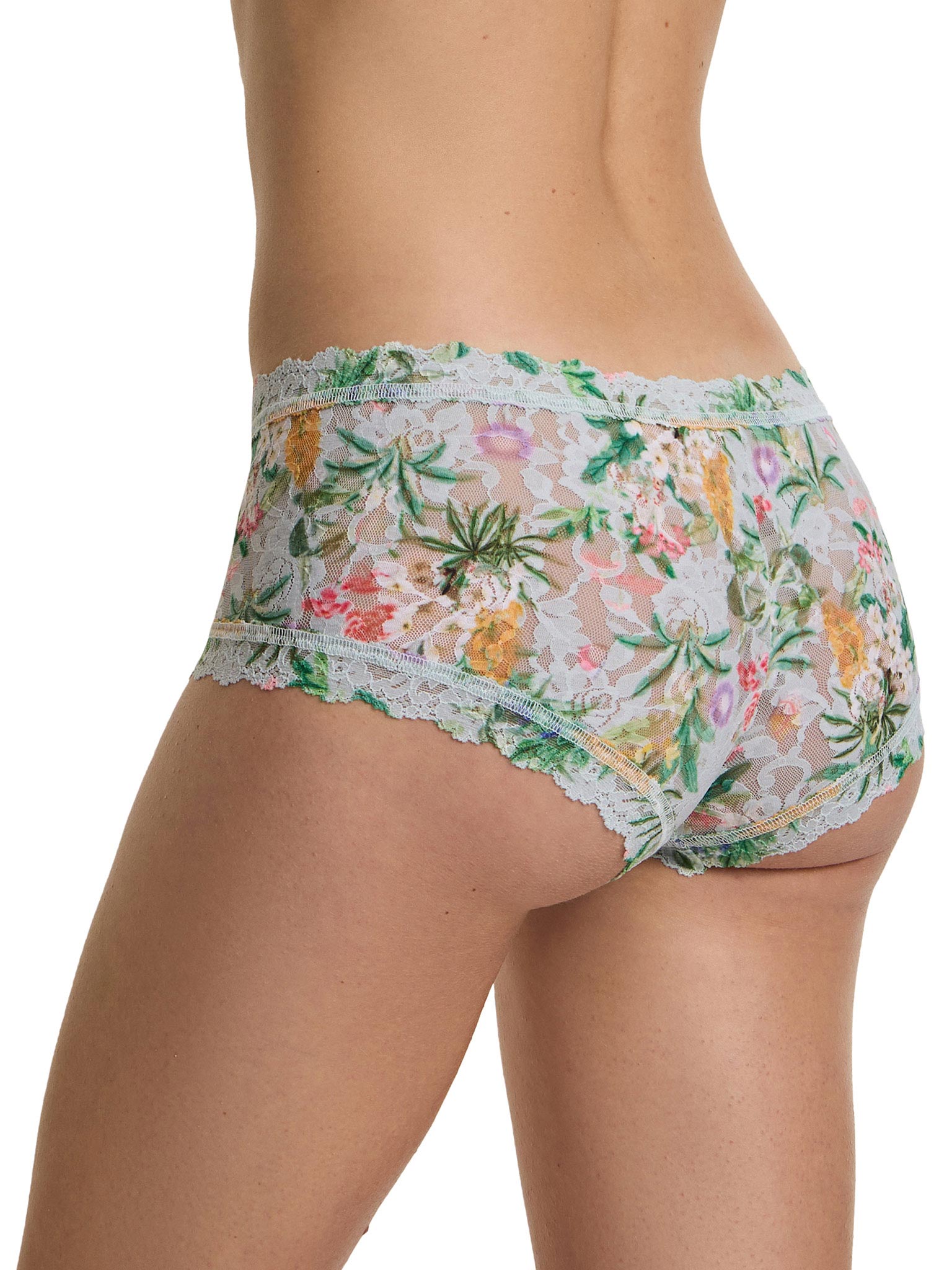 Printed Signature Lace® Boyshort Floriculture Floral Print - Back View On Model | Hanky Panky