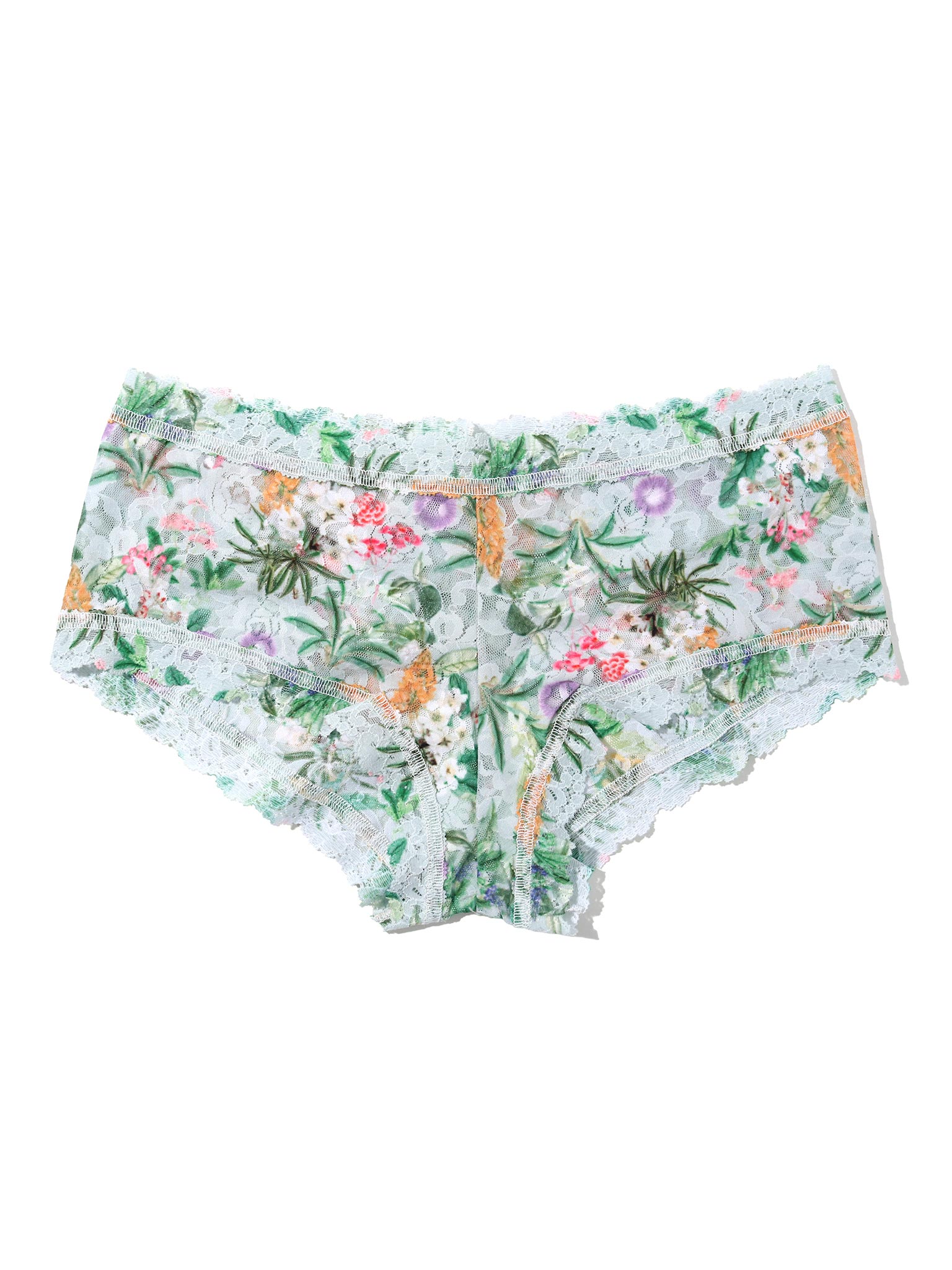 Printed Signature Lace® Boyshort Floriculture Floral Print - Flat Lay | Hanky Panky