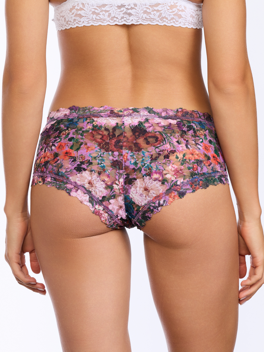 Printed Signature Lace® Boyshort Perennial Purple Floral