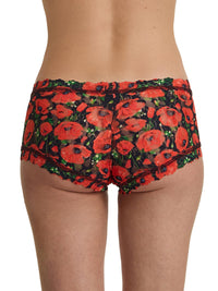 Printed Signature Lace® Boyshort Poppy Holiday - Red/Black Sale