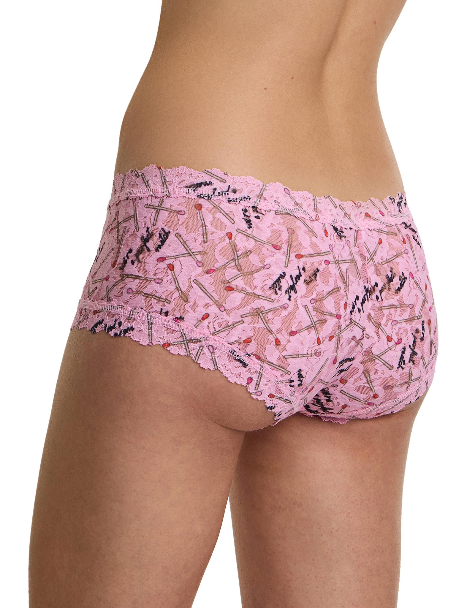 Printed Signature Lace® Boyshort Perfect Match Pink