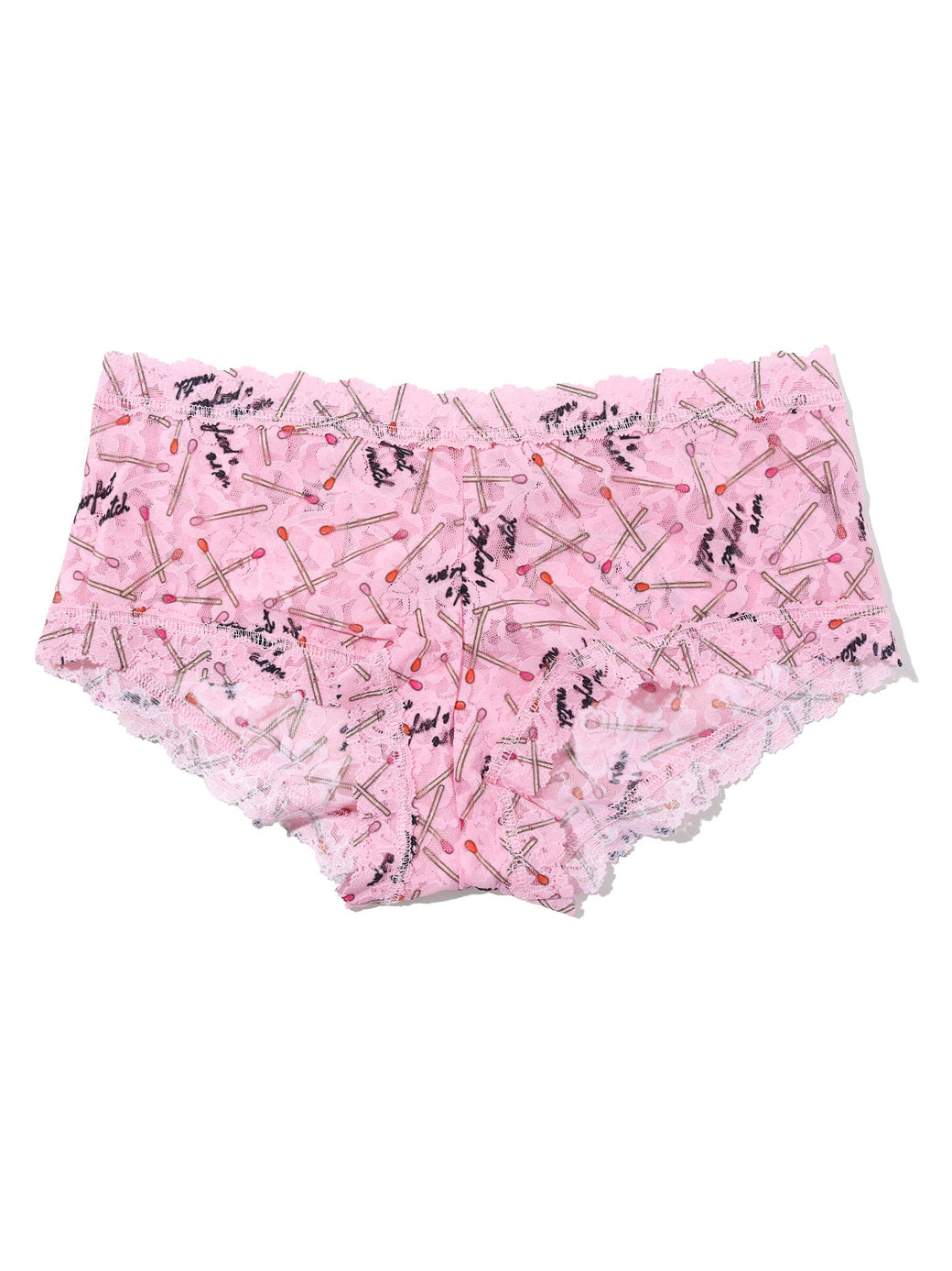 Printed Signature Lace® Boyshort Perfect Match Pink
