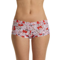 Printed Signature Lace® Boyshort With Love Red/Pink Sale