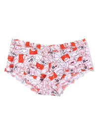 Printed Signature Lace® Boyshort With Love Red/Pink Sale