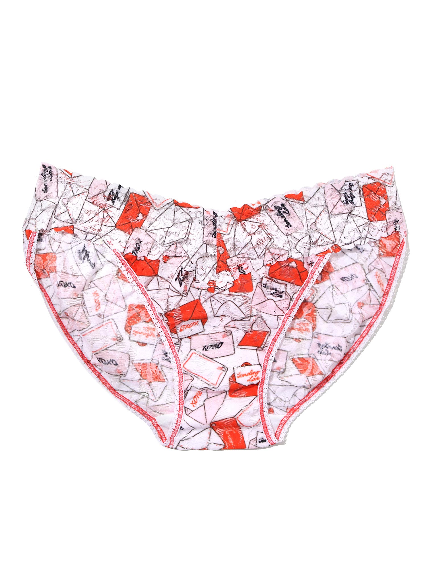 Printed Signature Lace® V-Kini With Love Red/Pink
