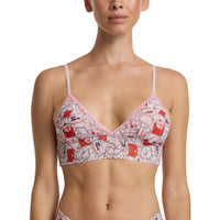 Printed Signature Lace® Padded Triangle Bralette With Love Red/Pink Sale
