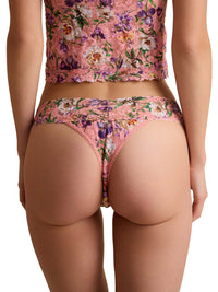Floral-patterned lingerie set on a white background