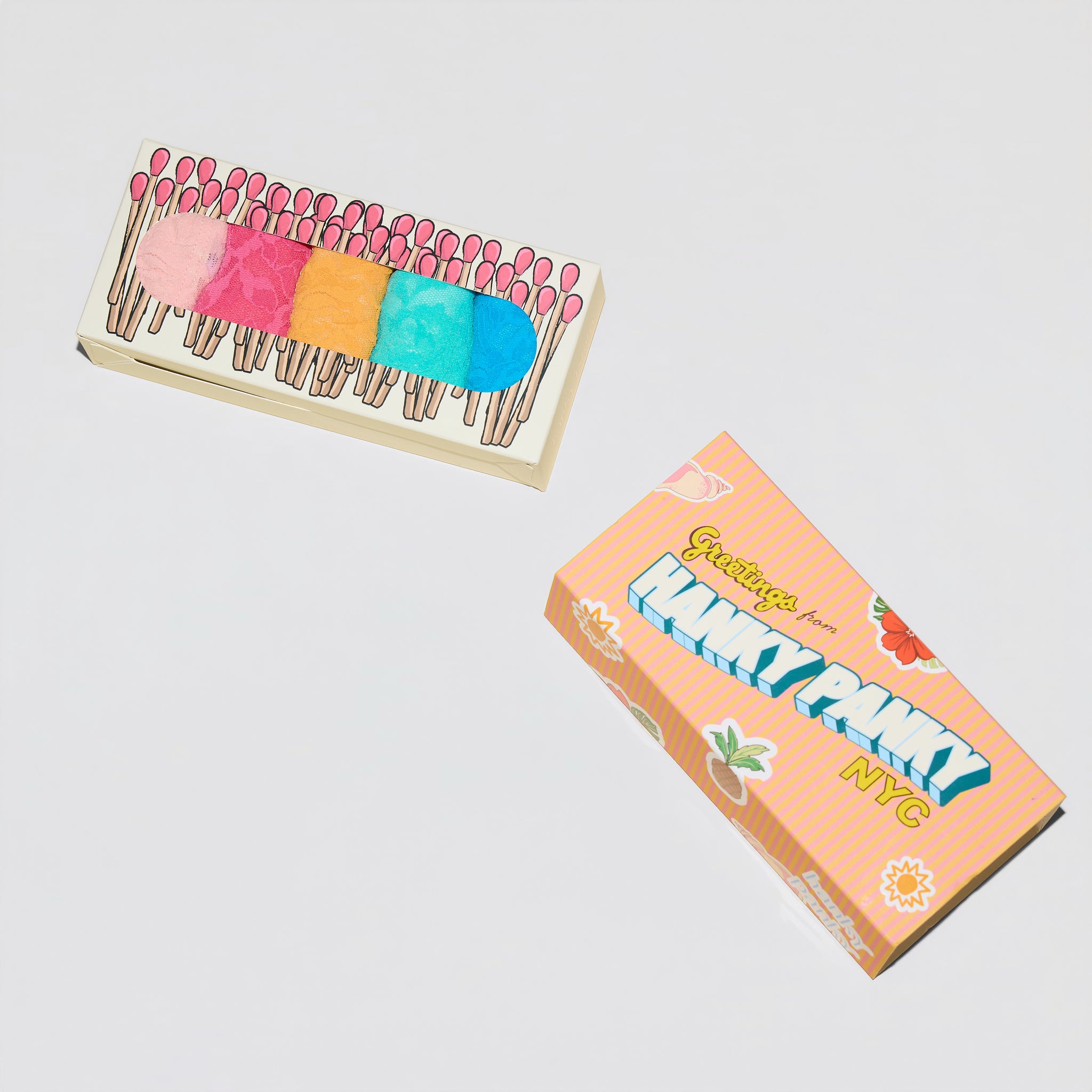 Packaging Signature Lace® Low Rise Matchbox 5 Pack Vibrant Pastels (Rosewater Pink/Sugar Rush Pink/Ginger Shot/Seafoam Blue/Fiji Blue)