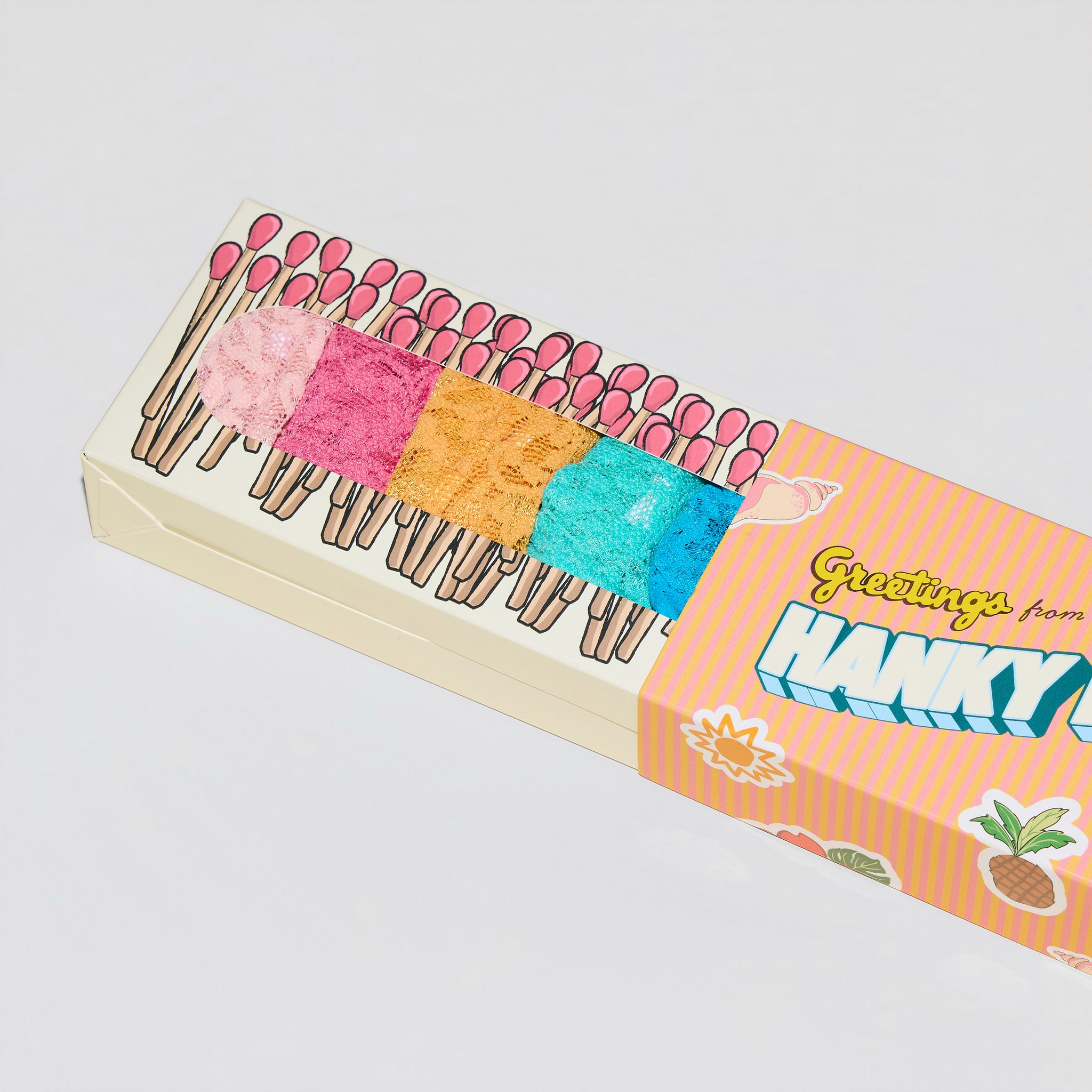 Signature Lace® Low Rise Matchbox 5 Pack Vibrant Pastels (Rosewater Pink/Sugar Rush Pink/Ginger Shot/Seafoam Blue/Fiji Blue)