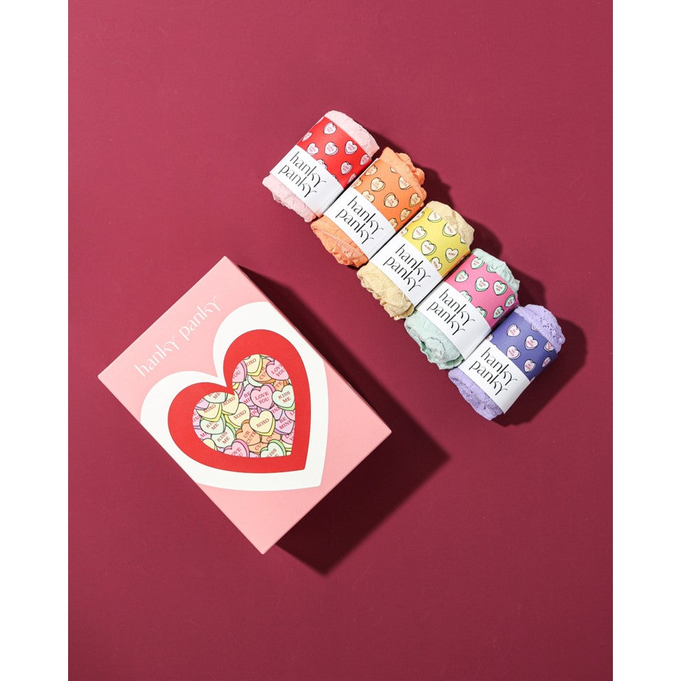 Signature Lace® Original Rise 5 Pack Candy Heart Box Bright Spring Hues