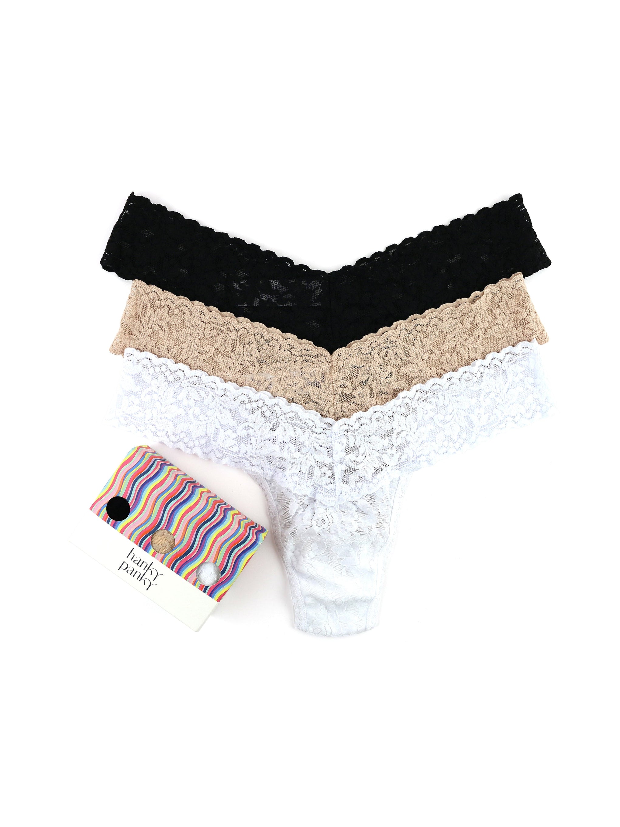 Secret Treasures Women's Lace Thong Panties, 6-Pack 