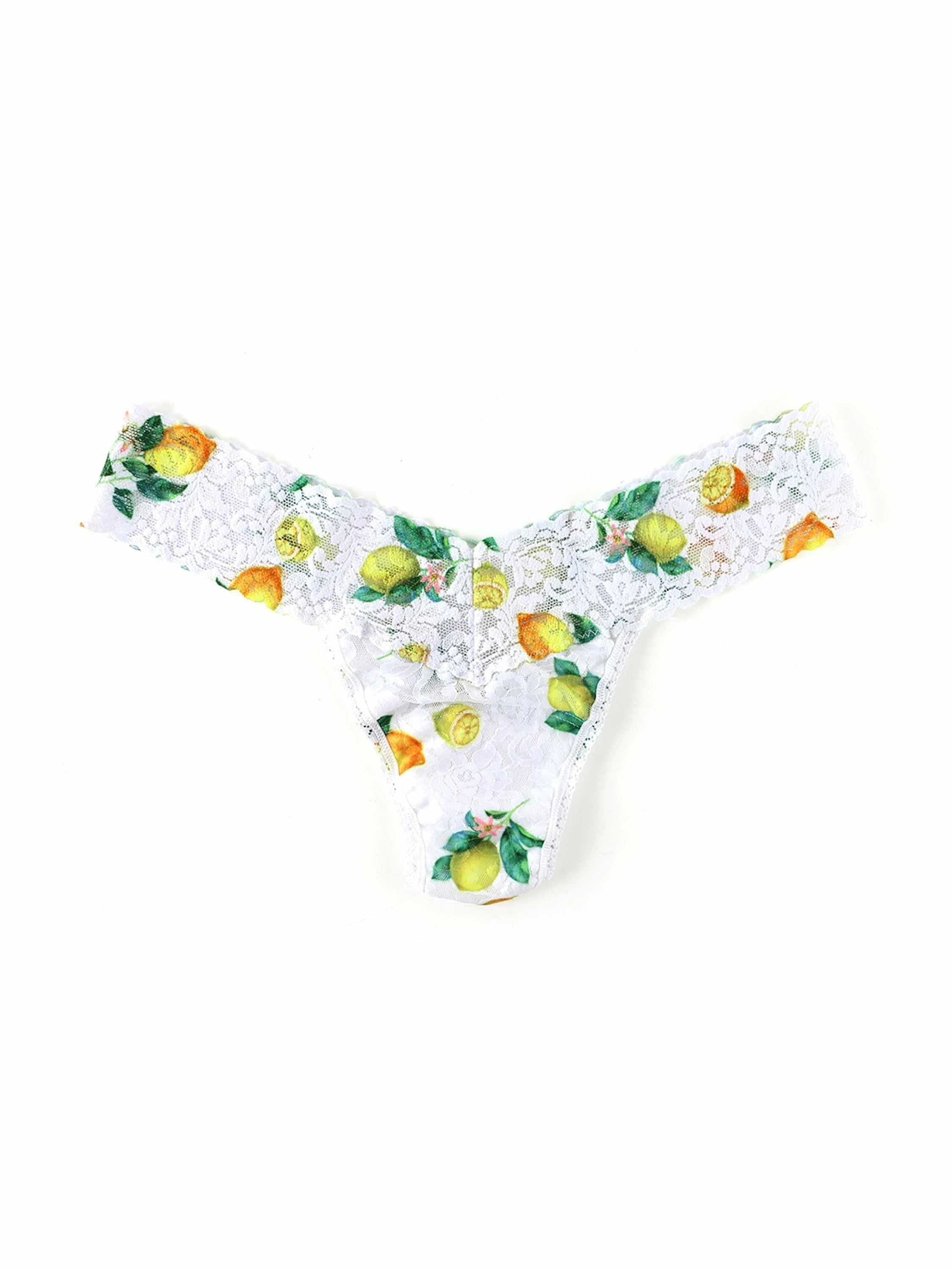 Printed Signature Lace® Low Rise Thong Sale Lemonade