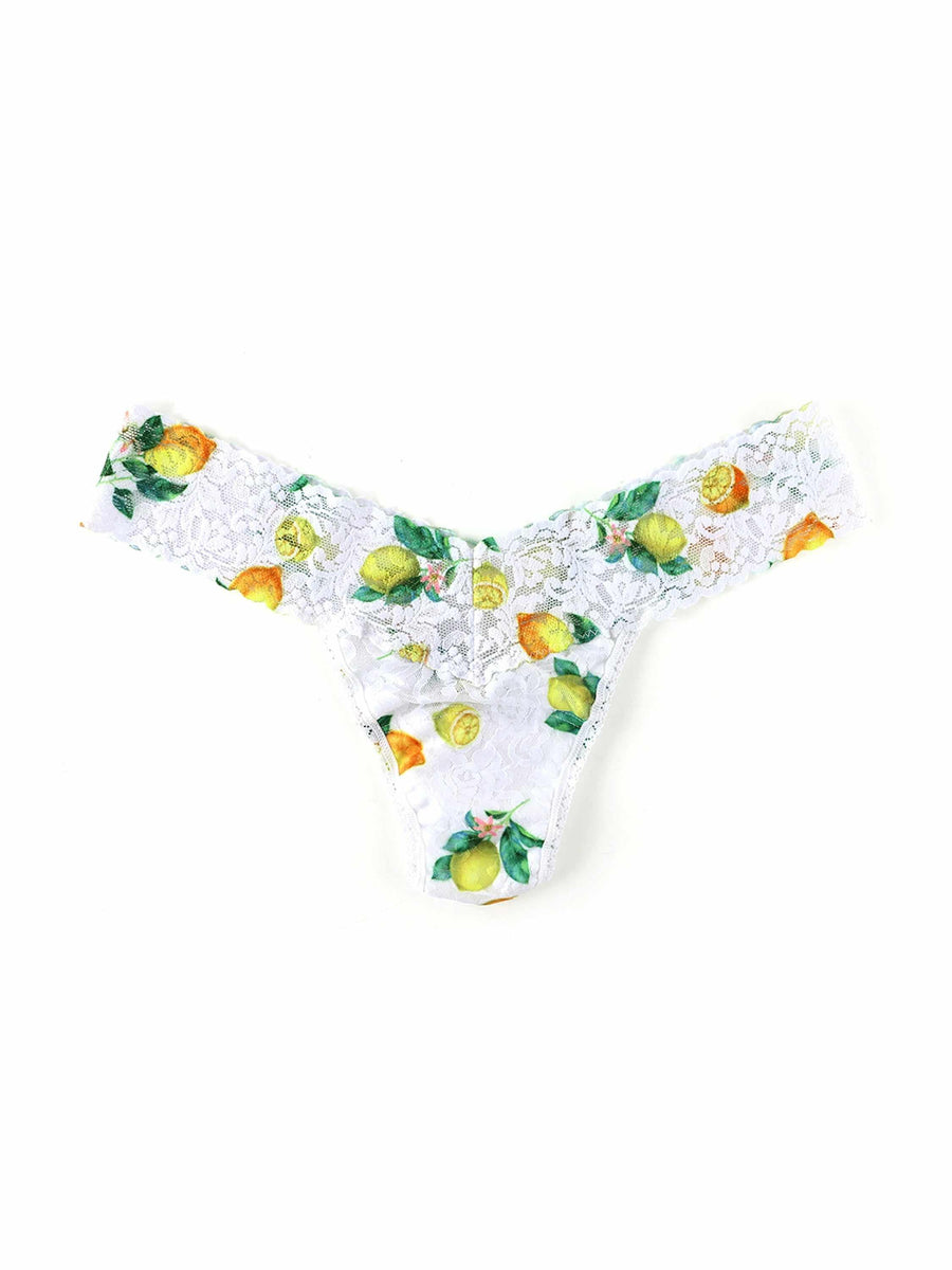 Printed Signature Lace® Low Rise Thong Sale Lemonade